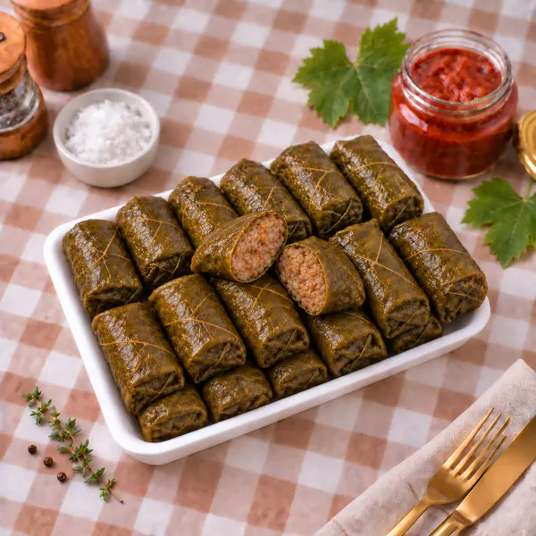 Голубцы с мясом в виноградных листьях